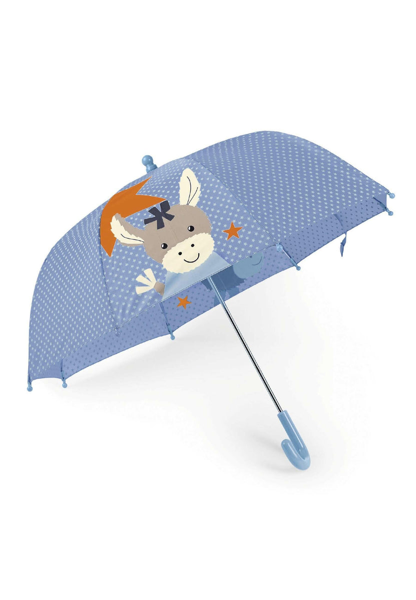Kinder Regenschirm Esel Blau, Emmi Orange und ⭐️ Grau