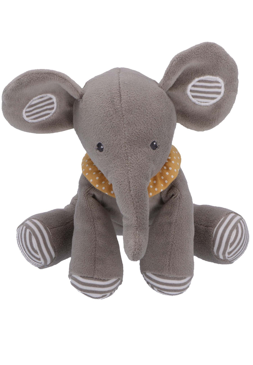 Spieltier Elefant Eddy mit Rassel, Grau ⭐️