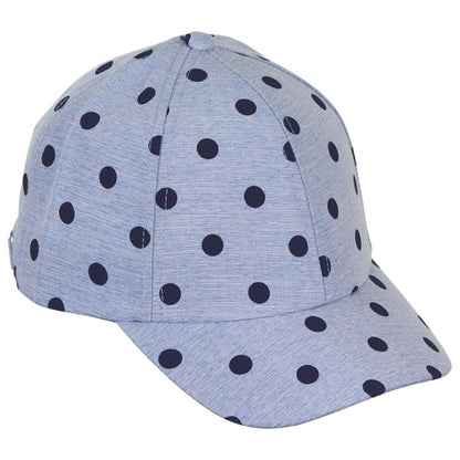 Casquette à pois bl.