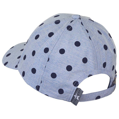 Casquette à pois bl.