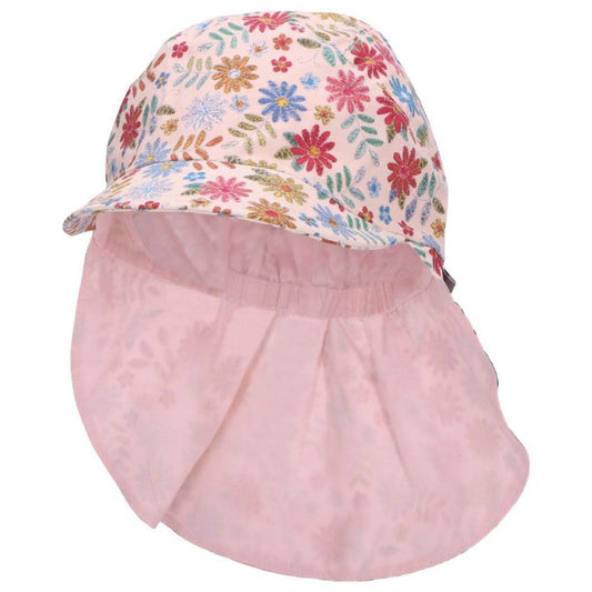 Hat with visor and neckflap
