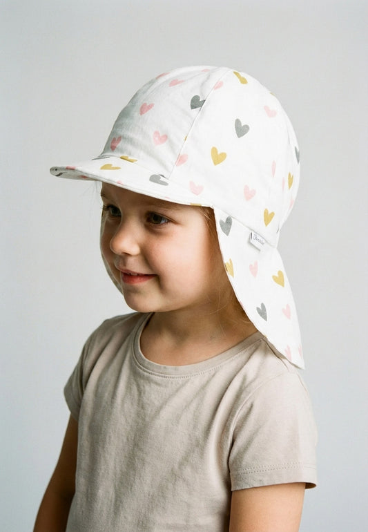 Cappello con visiera e protezione per il collo