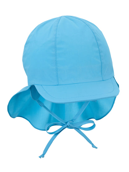 Hat with visor and neckflap