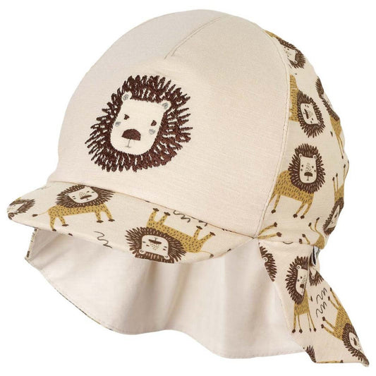 Hat with visor and neckflap