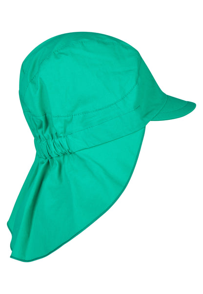 Hat with visor and neckflap