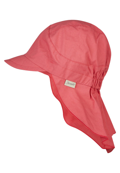 Hat with visor and neckflap