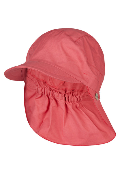 Hat with visor and neckflap