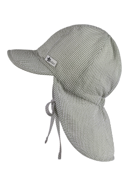 Hat with visor and neckflap