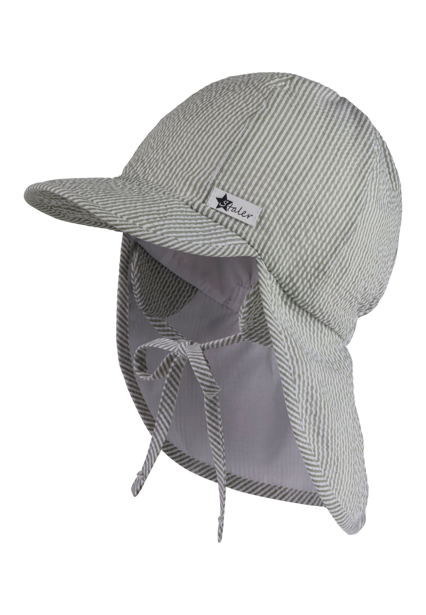 Hat with visor and neckflap
