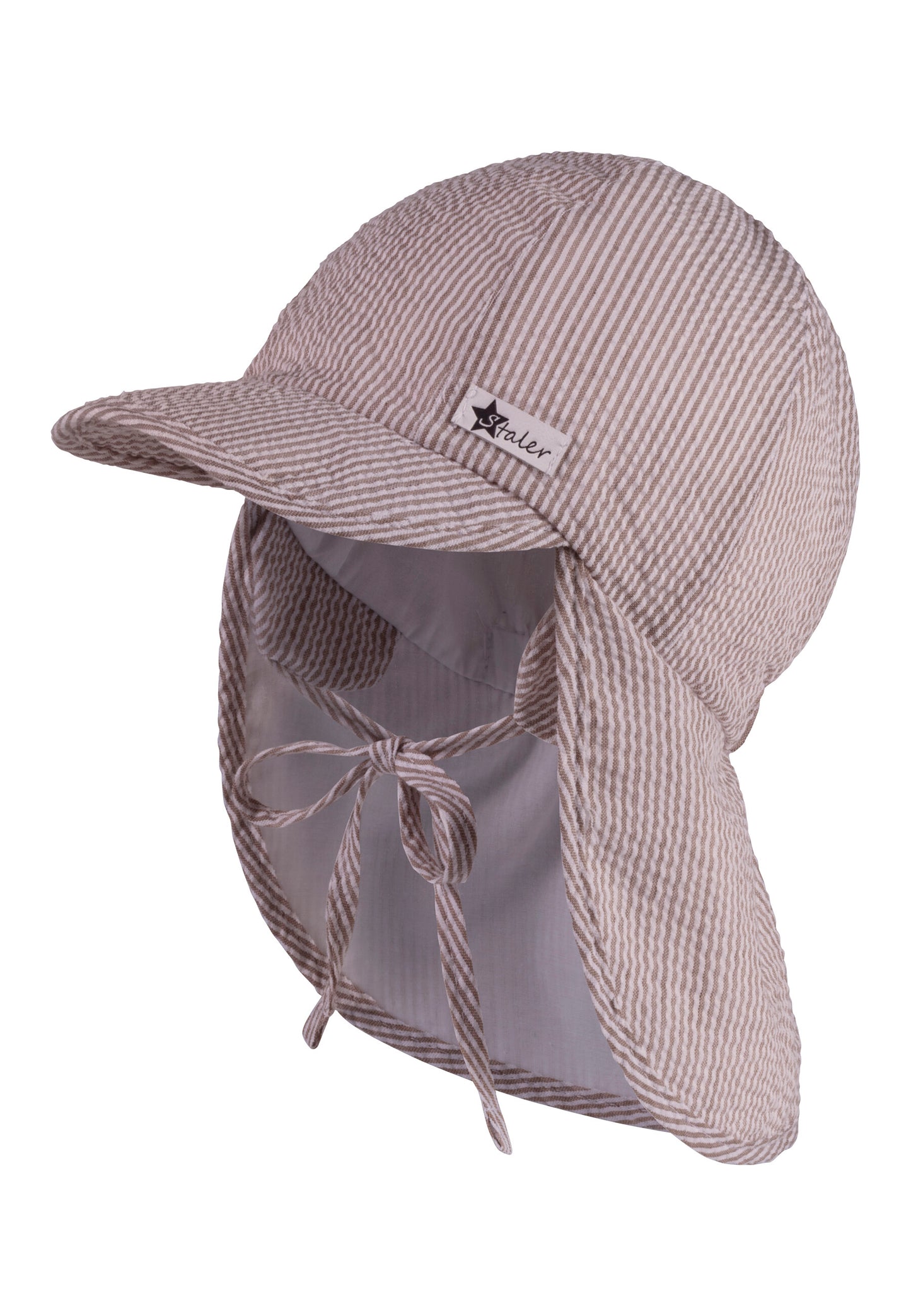 Hat with visor and neckflap