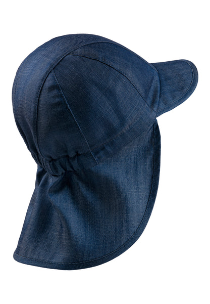 Hat with visor and neckflap
