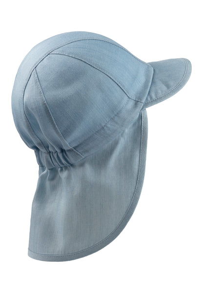 Hat with visor and neckflap