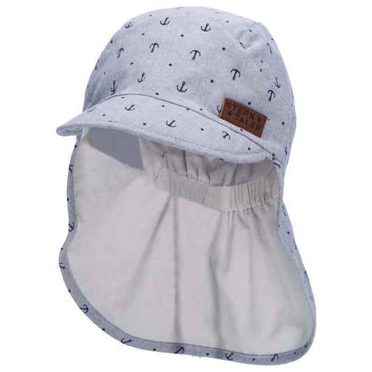 Hat with visor and neckflap