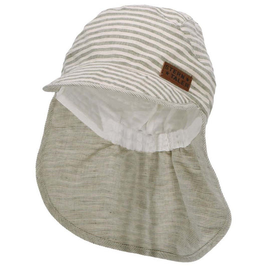Hat with visor and neckflap