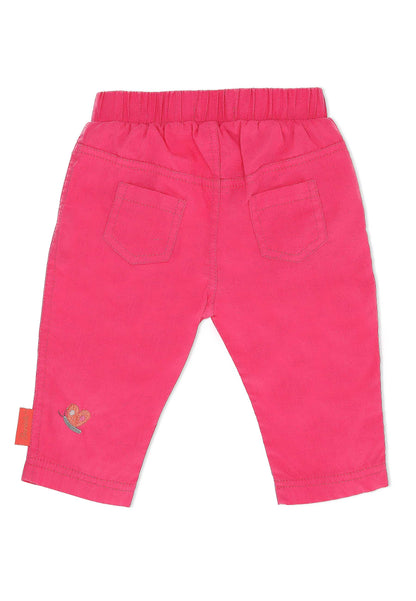 Pantaloni 7/8 in popeline con ricamo Farfalla