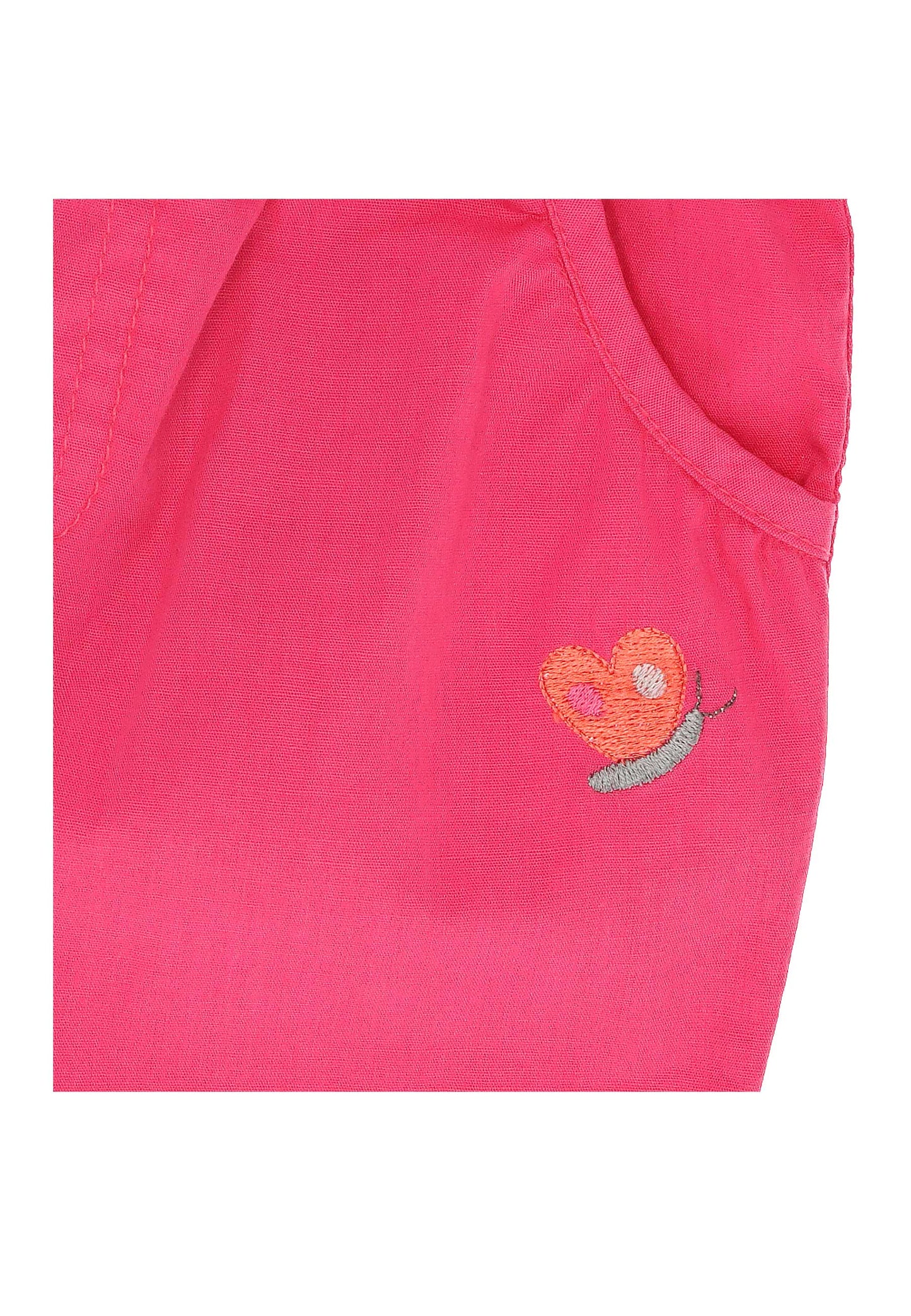 Pantaloni 7/8 in popeline con ricamo Farfalla