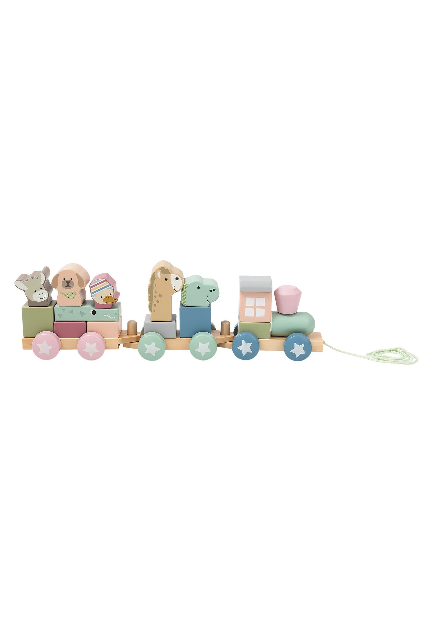 Peg Puzzle Wooden Train Set