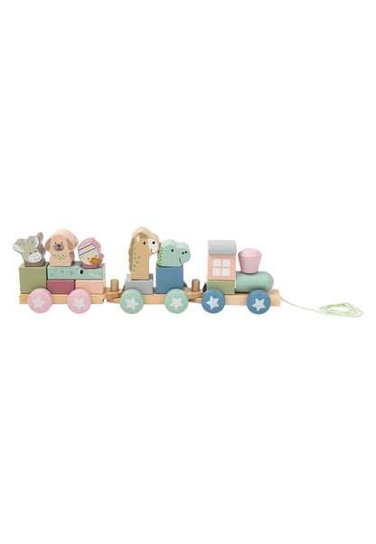 Peg Puzzle Wooden Train Set