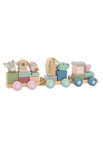 Peg Puzzle Wooden Train Set