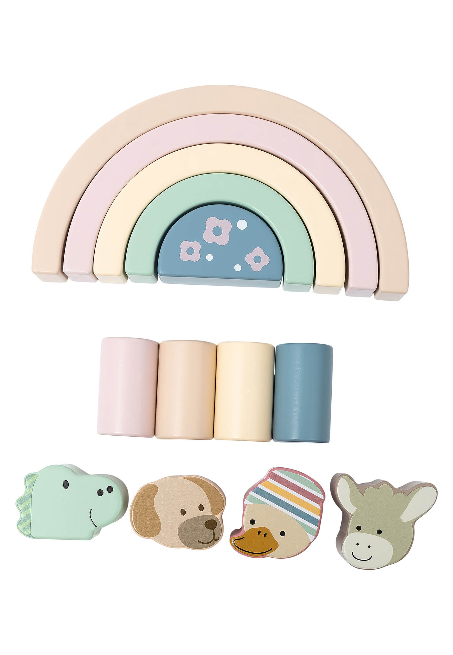 Blocs de construction en bois arc-en-ciel