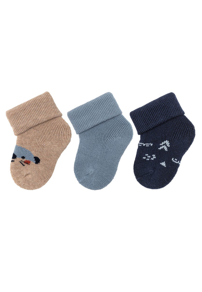 Erstlingssocken mit Umschlag 3er Pack