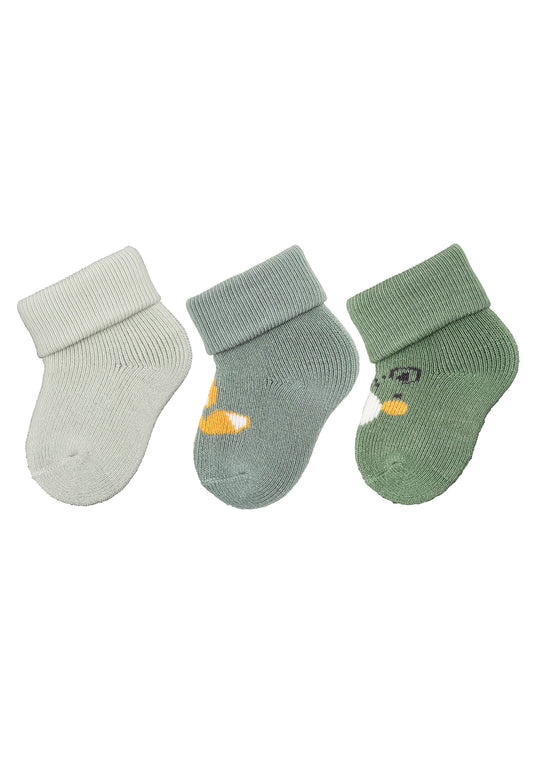 Newborn Socks with Fold-Over Cuff, 3-Pack