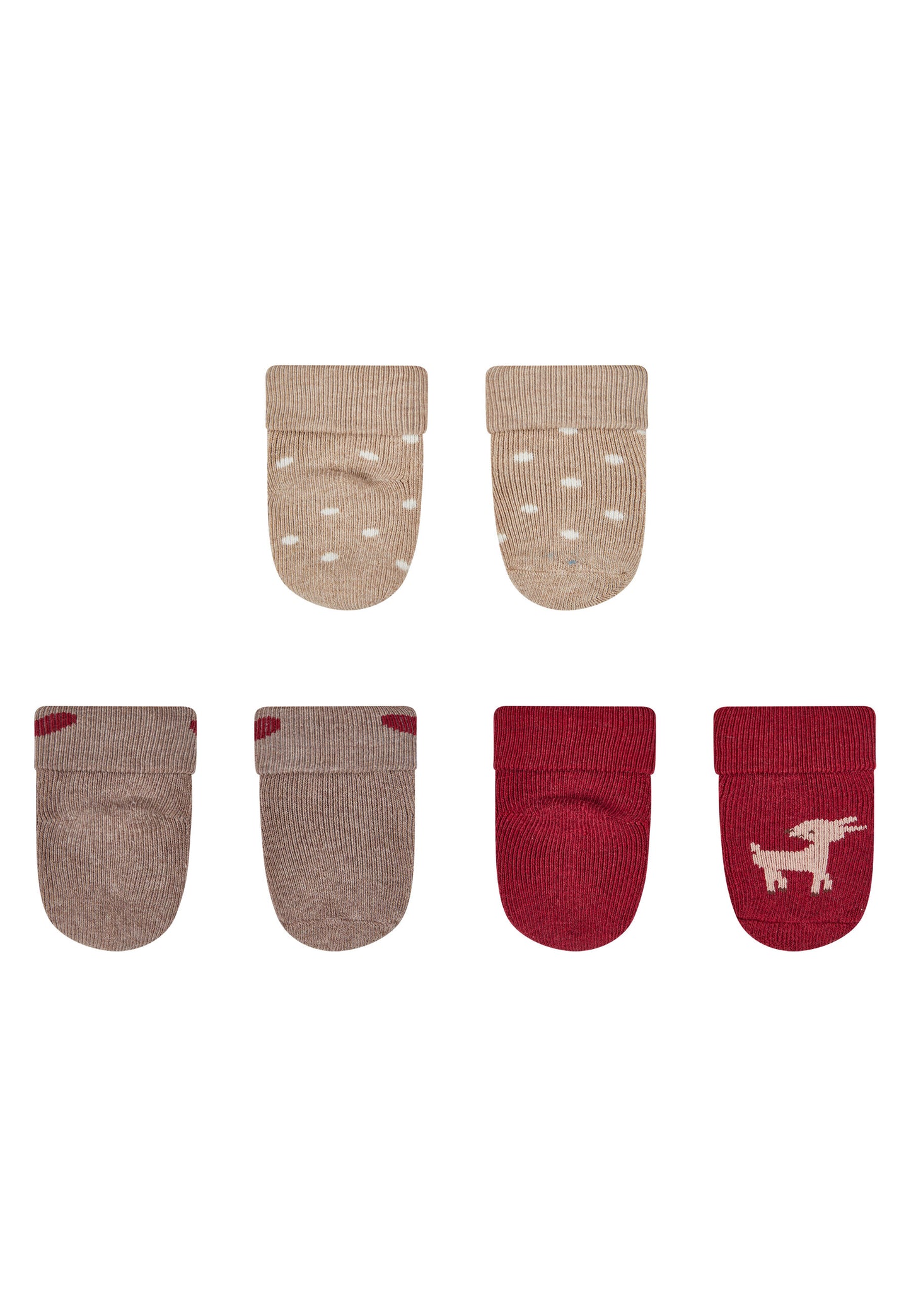 Newborn socks with cuff 3-pack