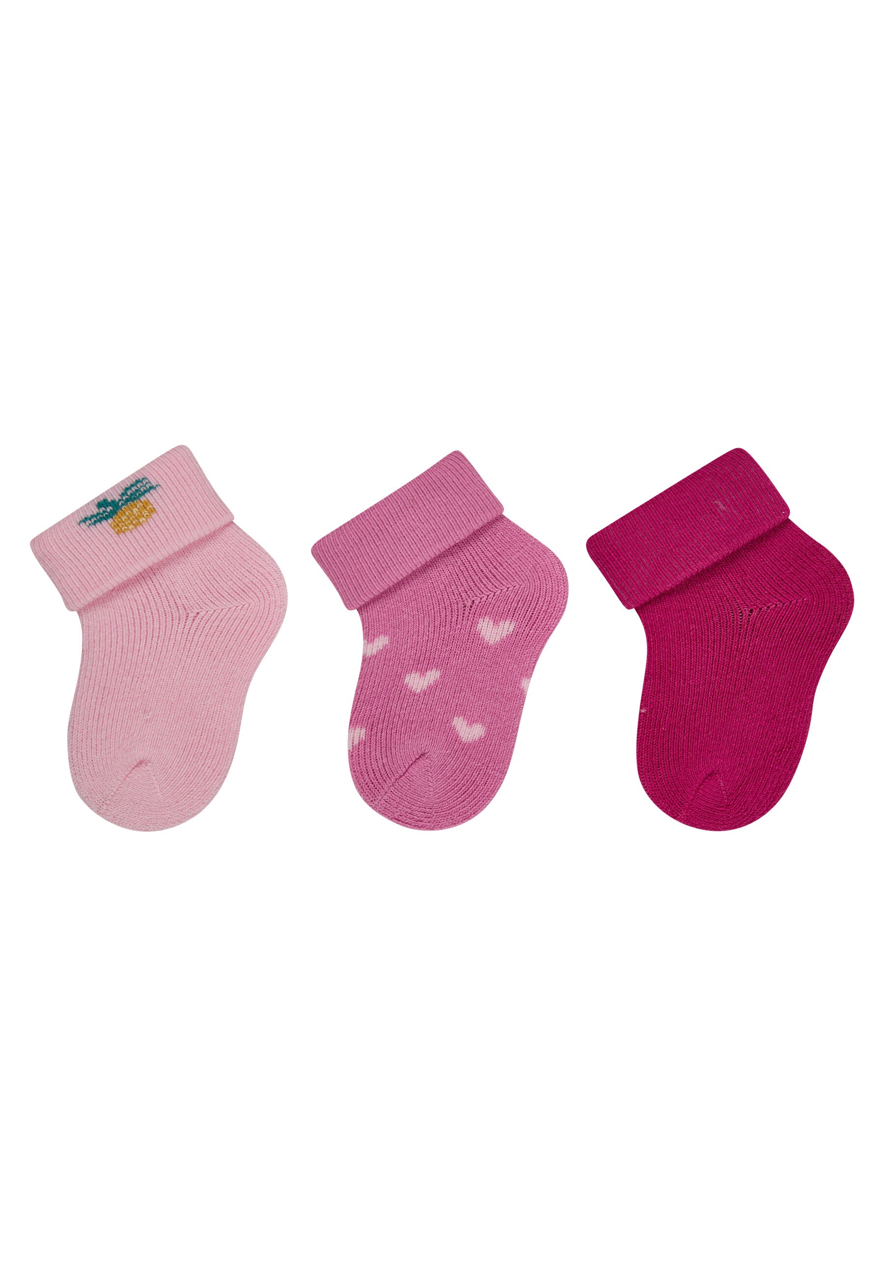 12-18 Monate Sterntaler 3er Pack - Rosa Kurz-Söckchen Mit Herzen