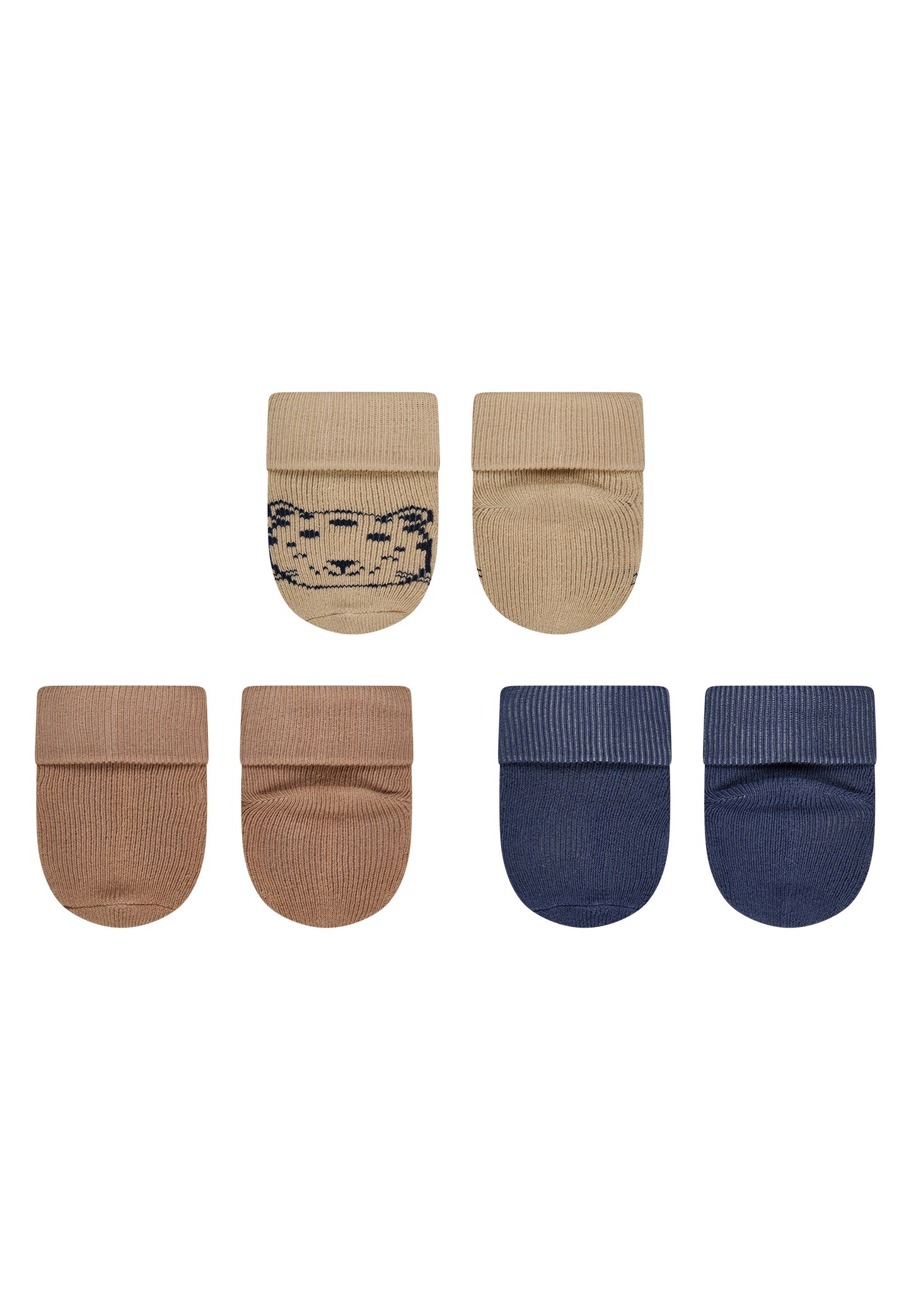 Chaussettes Nouveau-nés avec revers lot de 3