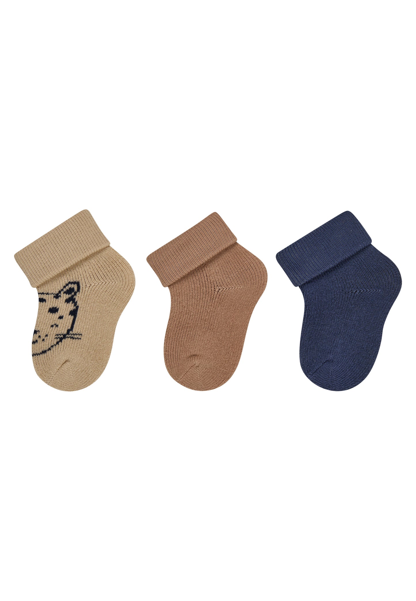 Chaussettes Nouveau-nés avec revers lot de 3