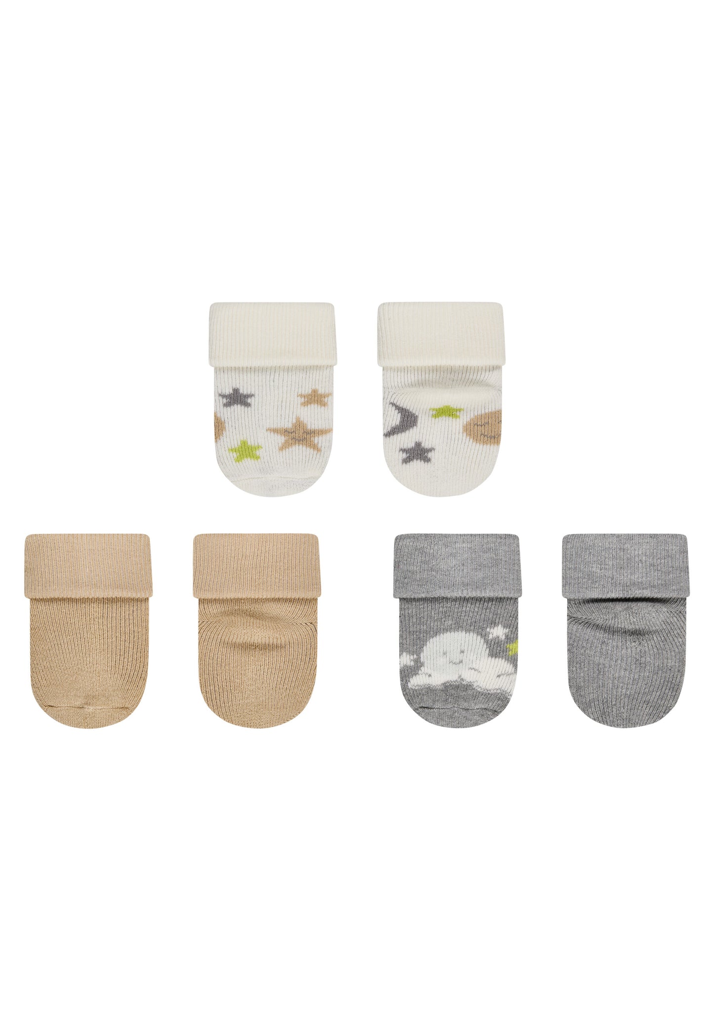Erstlingssocken mit Umschlag 3er Pack