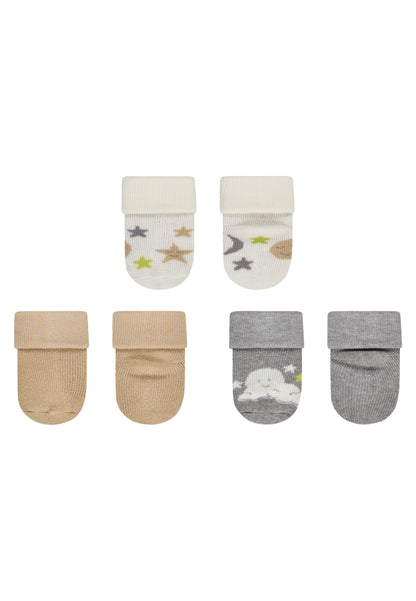Erstlingssocken mit Umschlag 3er Pack