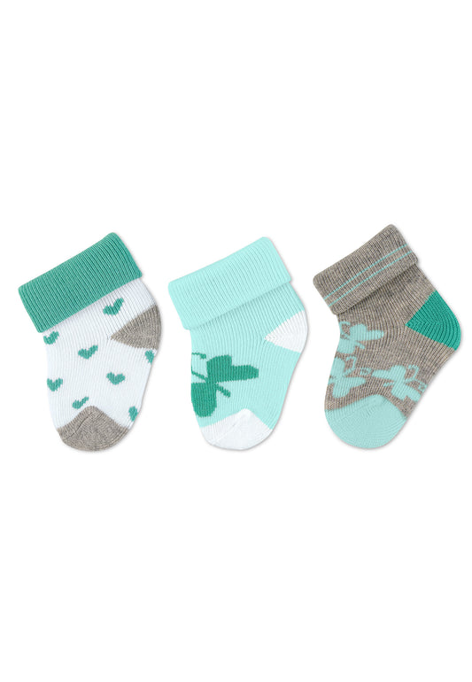 Newborn Socks with Fold-Over Cuff, 3-Pack