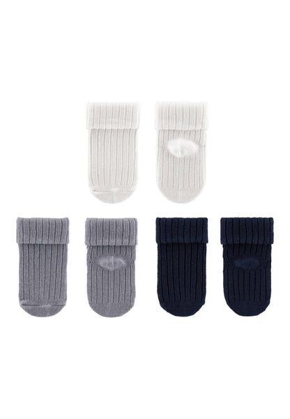 Newborn Socks with Cuff 3-Pack