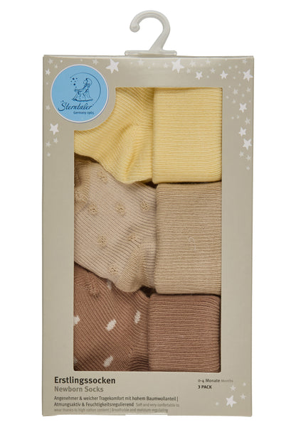 Newborn Socks with Cuff 3-Pack