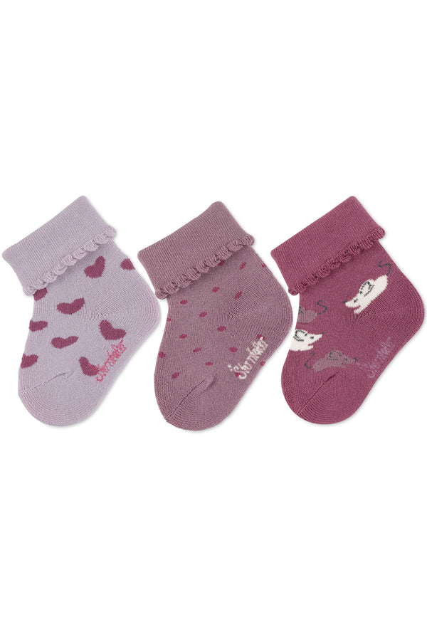 Baby Socken mit Motiv Mäusen, 3er Pack ⭐️