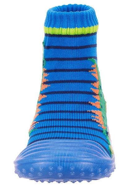 Calze avventura con motivo coccodrillo blu