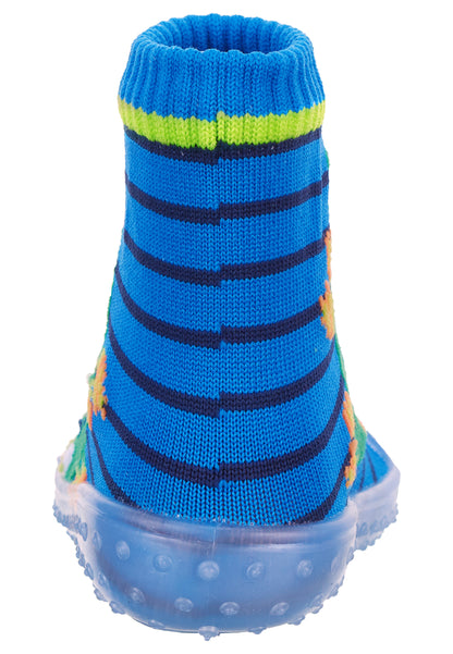 Calze avventura con motivo coccodrillo blu