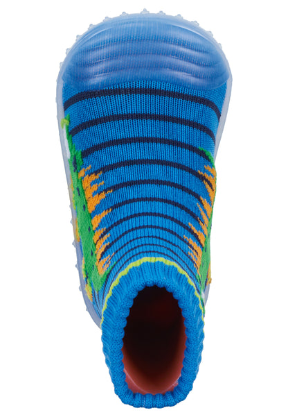 Calze avventura con motivo coccodrillo blu