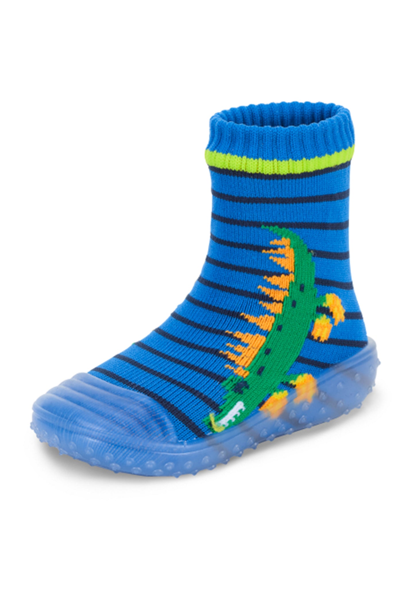Calze avventura con motivo coccodrillo blu