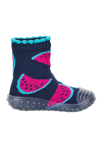 Chaussettes aventure motif melon marine