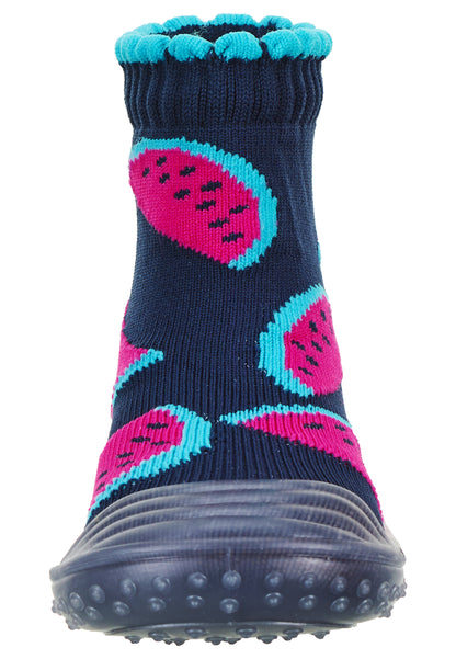 Chaussettes aventure motif melon marine