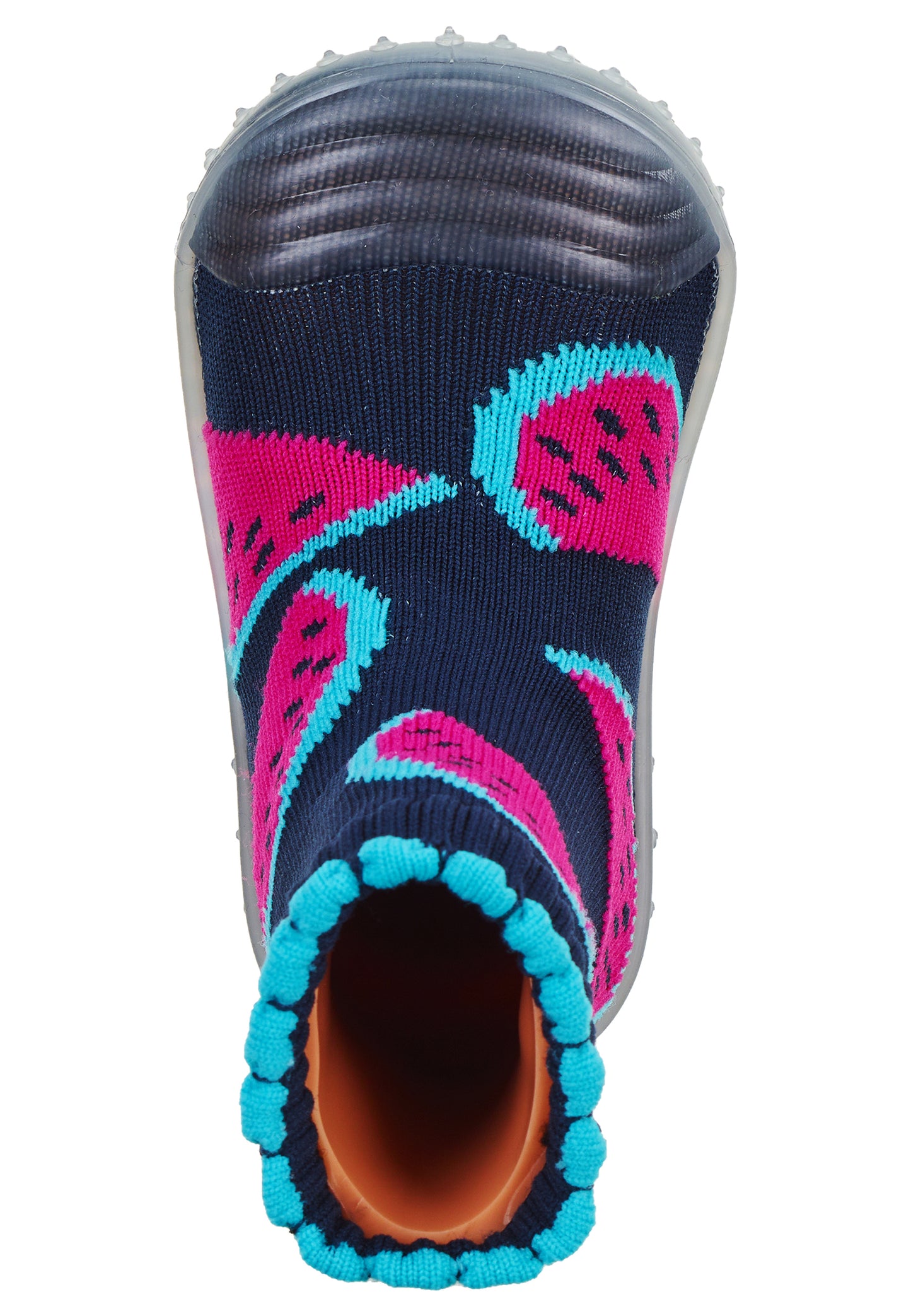 Chaussettes aventure motif melon marine