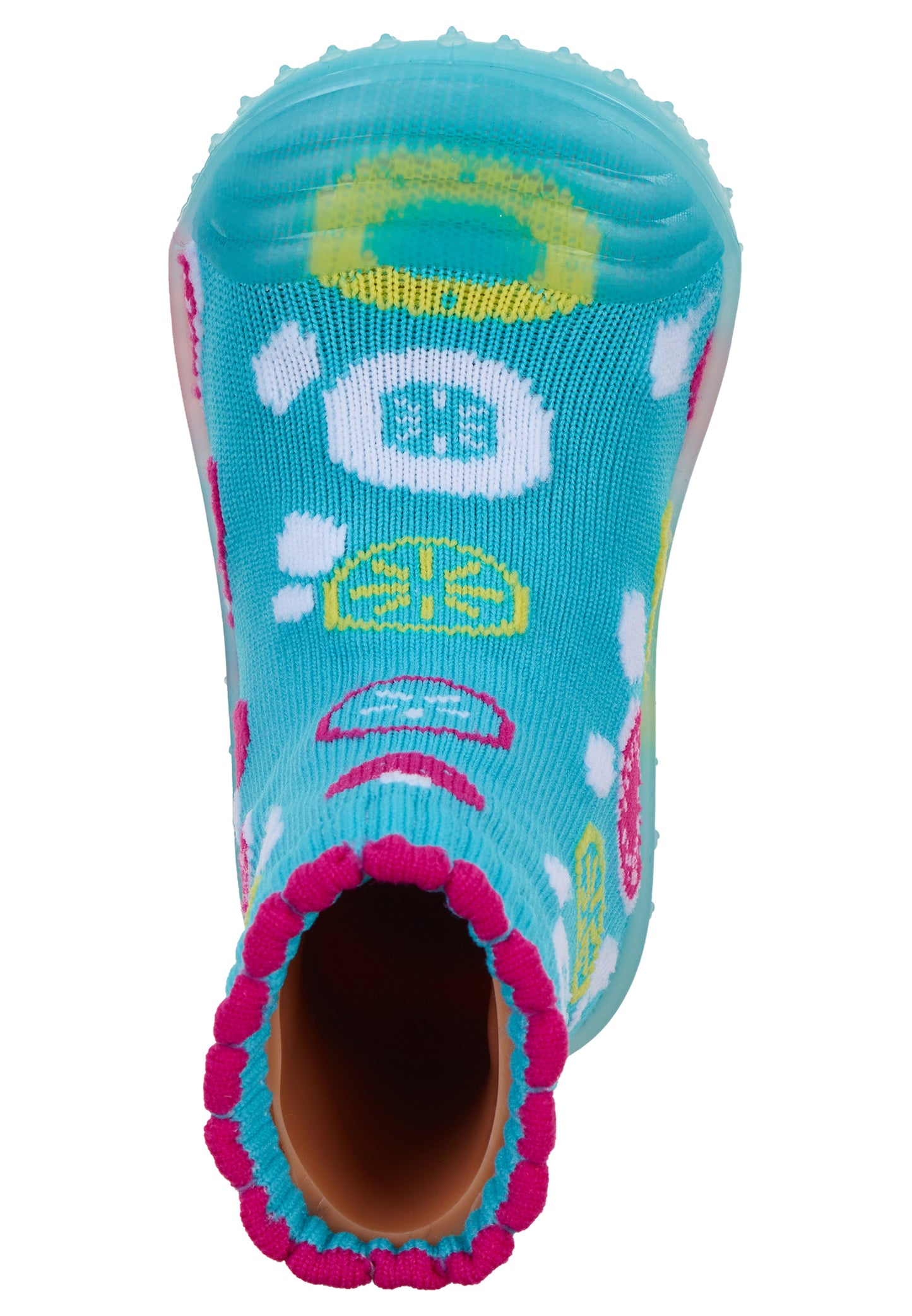 Adventure-Socks mit Motiv Früchte in Türkis