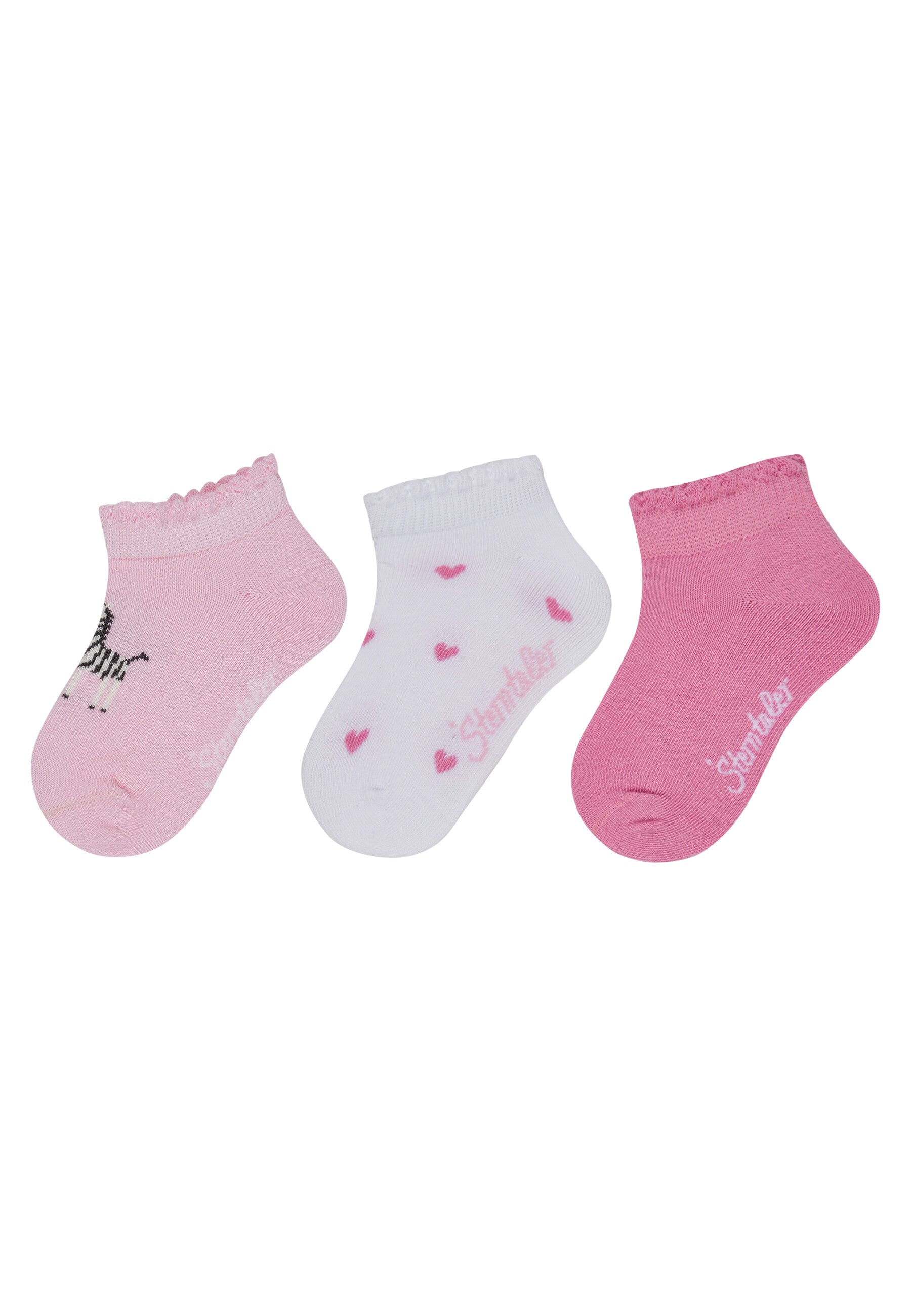 sterntaler schlafsack zebra Sneaker Socken 3er Pack Zebra und Herzen ☆