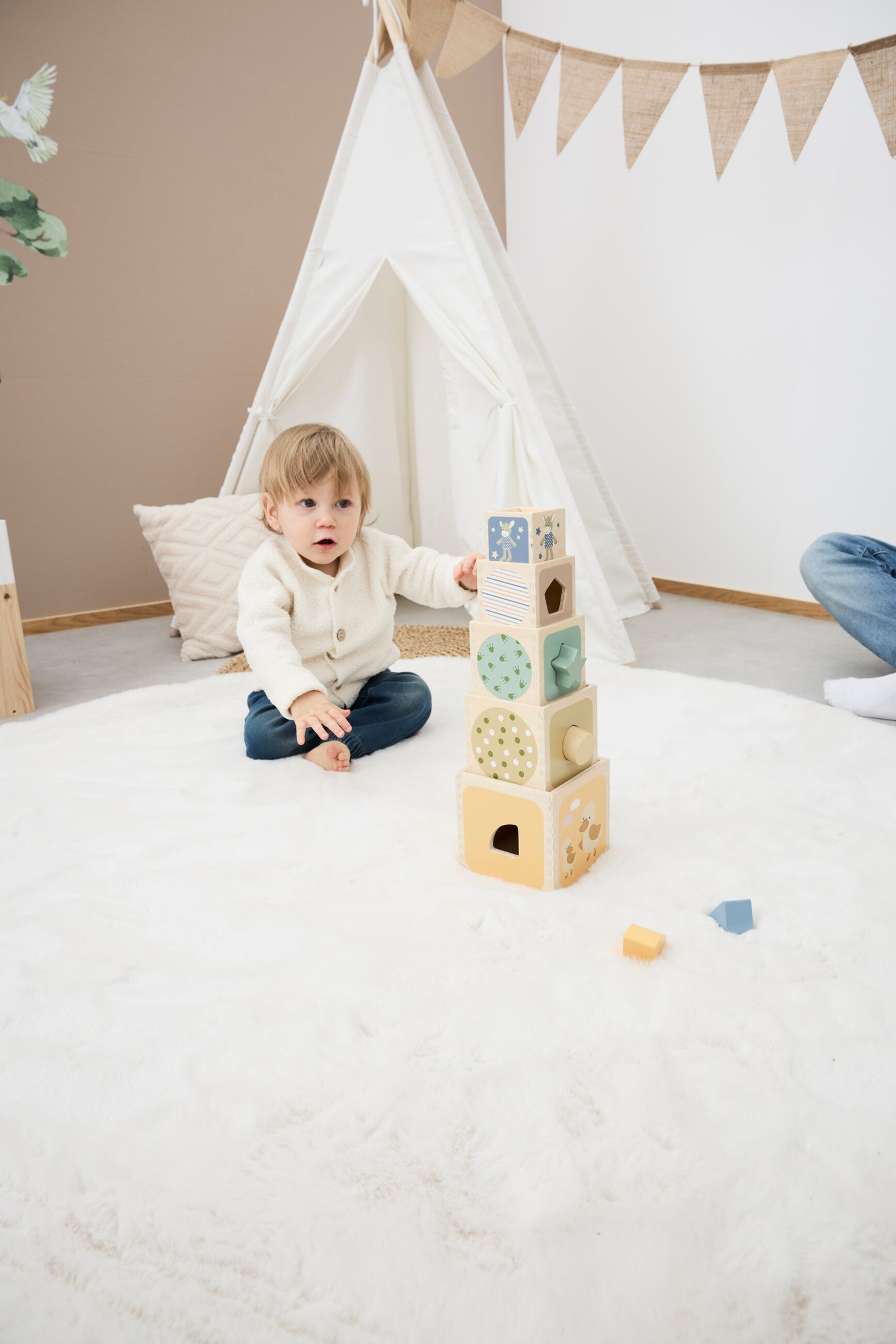 2 in 1 Steck- und Stapelspiel