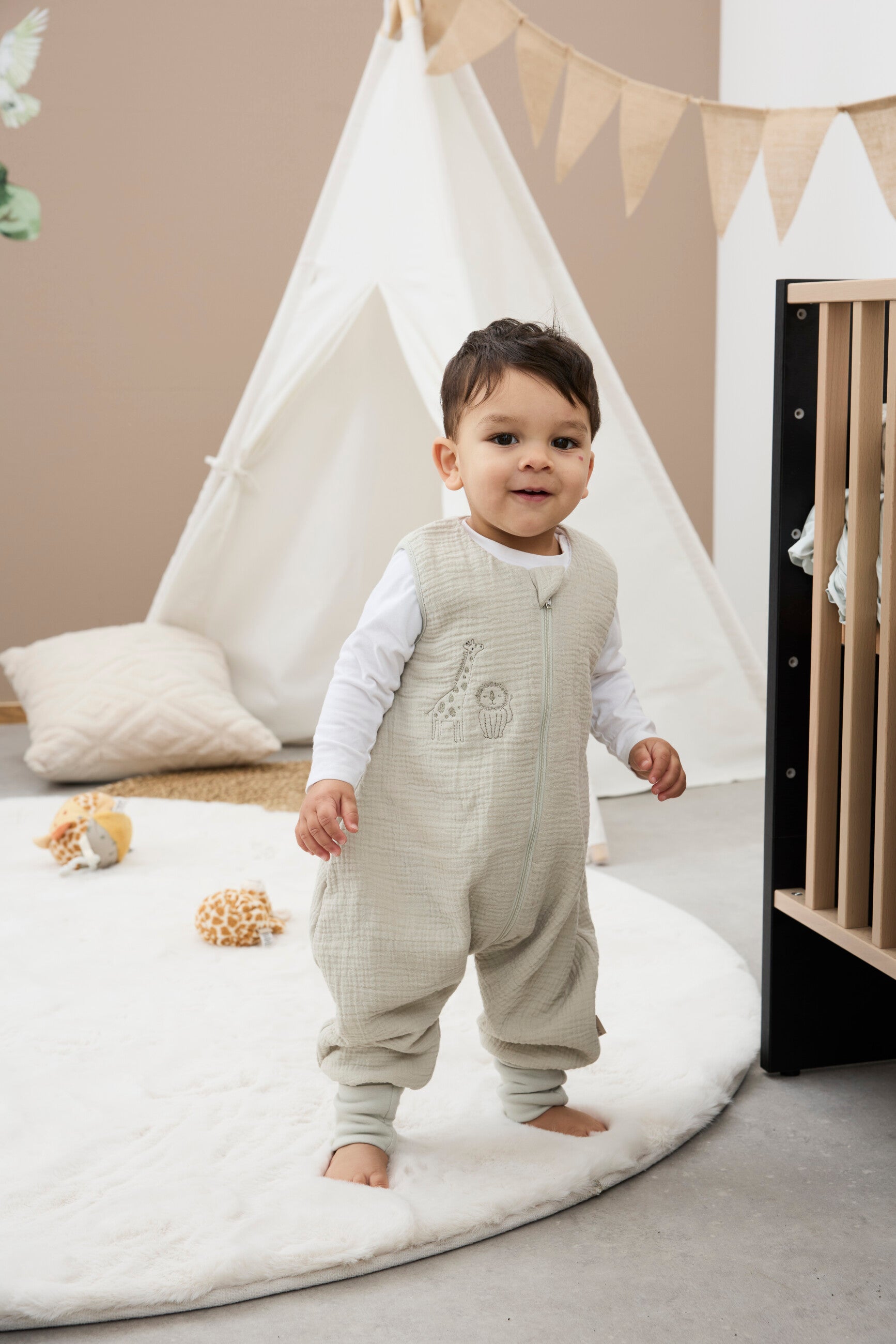 schlafsack sterntaler 80 Saccottino nanna con gambe 80/86 Safari 1.0 TOG ☆