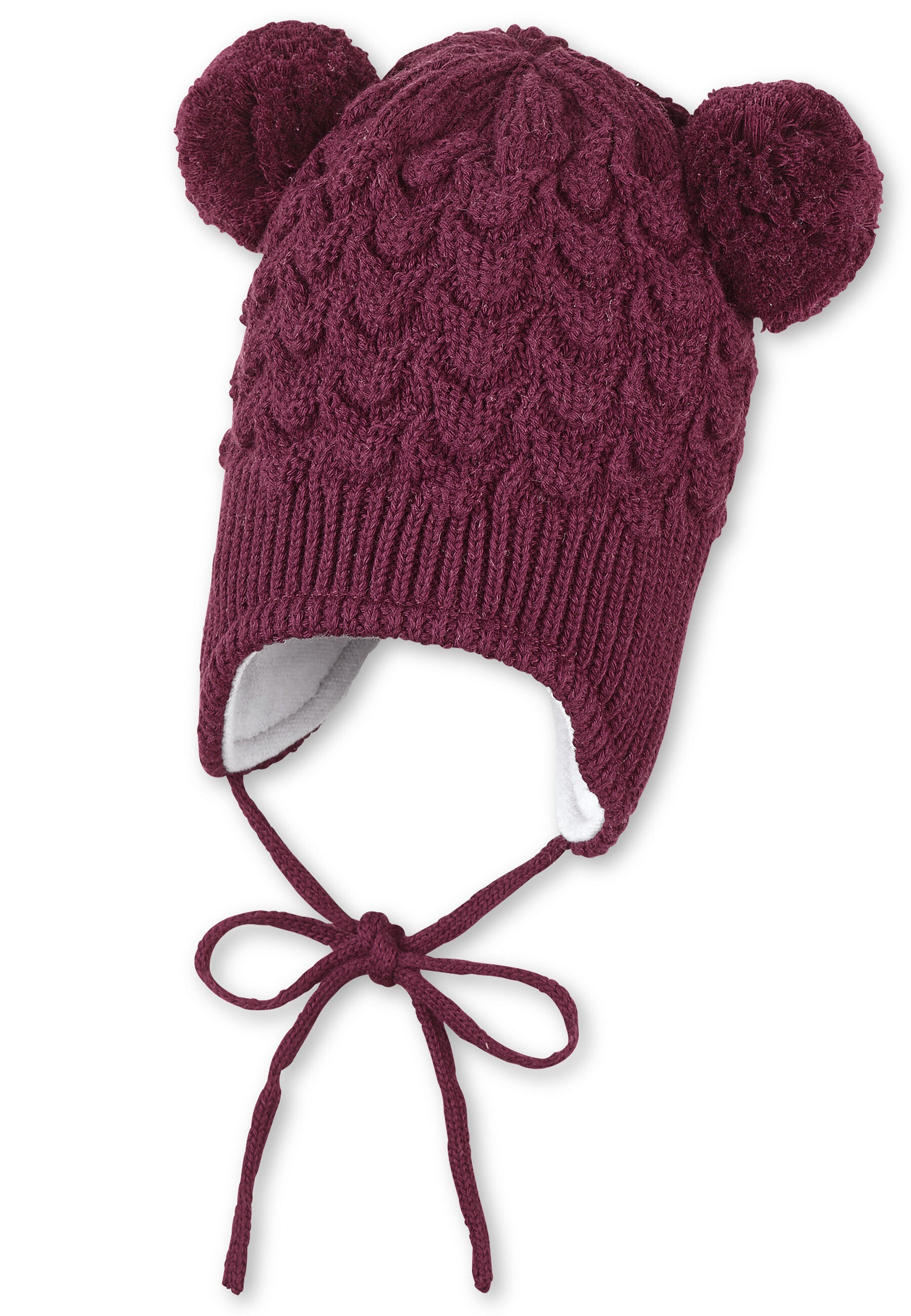 Sterntaler Cappellino Bimba Lavorato A Maglia Con Cuore E Pompon - Strisce, Foderato In Pile