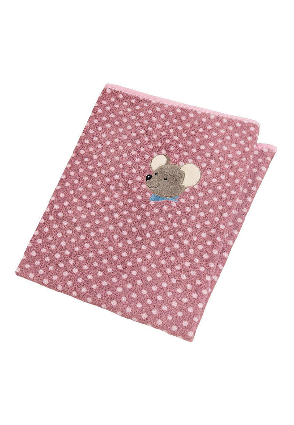 Plüsch-Decke Maus Mabel in Rosa Punkten hellen mit ⭐️