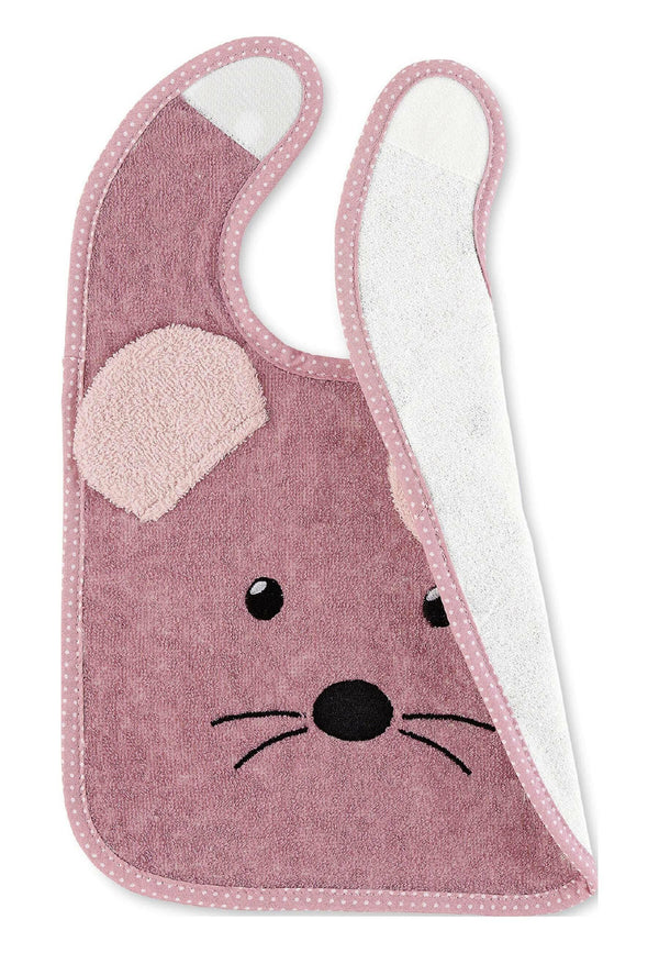 Plastik-Klettlätzchen Maus Mabel in Rosa ⭐️